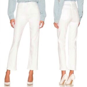 Mother High Waisted Rider Ankle Fairest Of Them All White Jeans Size 29